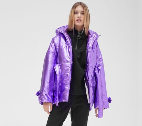 Фиолетовая куртка с чем носить